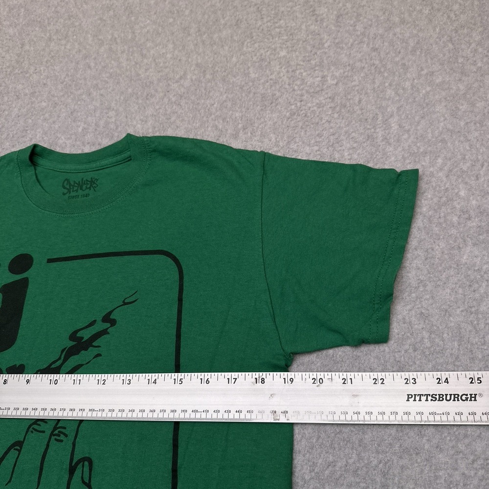 Spencer's T-Shirt Adult Medium Green J is for Joint Weed Cannabis Marijuana - Picture 3 of 7